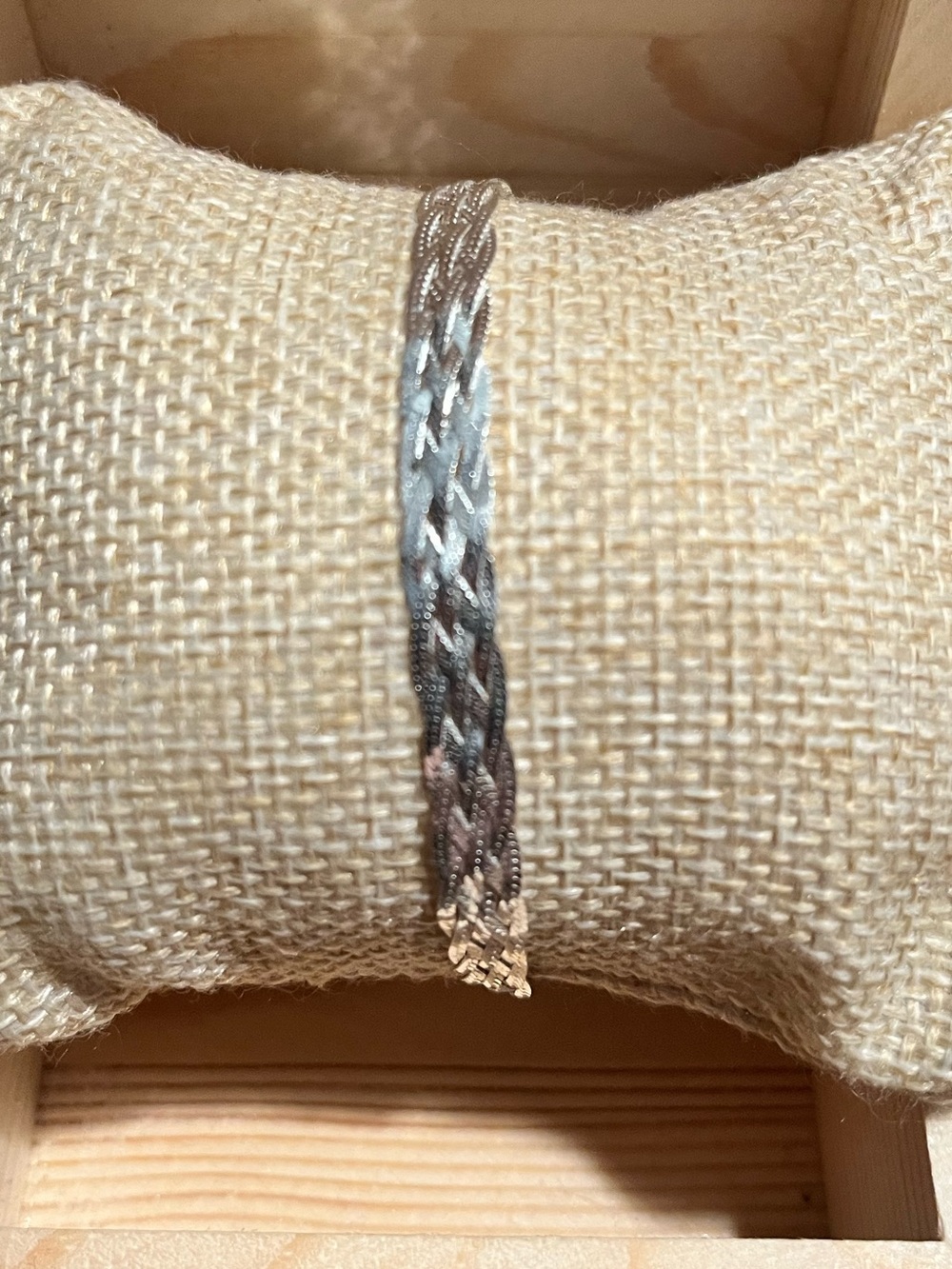 925 Sterling Silver Triple Herringbone Bracelet 7.5inches